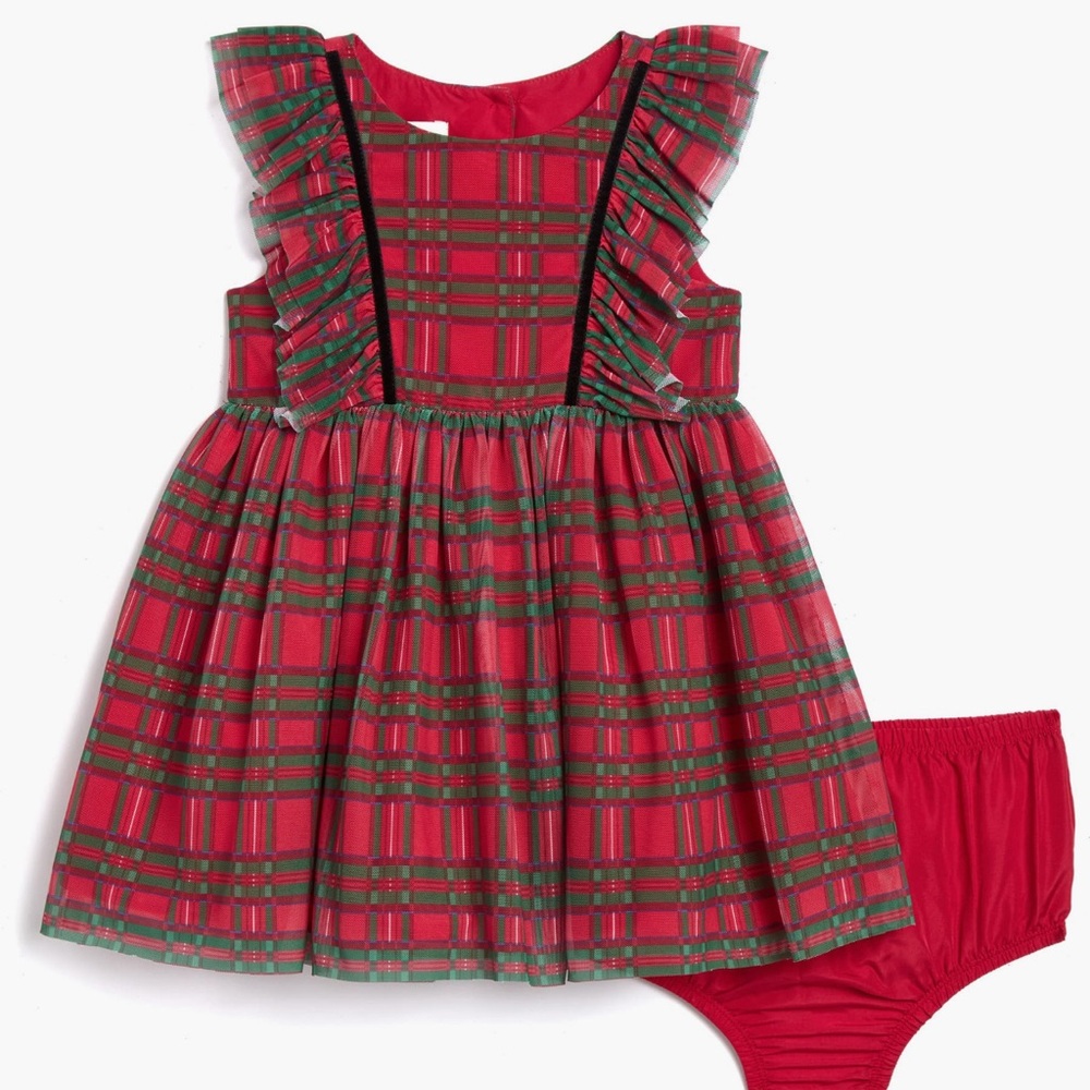 Pippa & Julie Plaid Holiday Dress. Size 18 months.